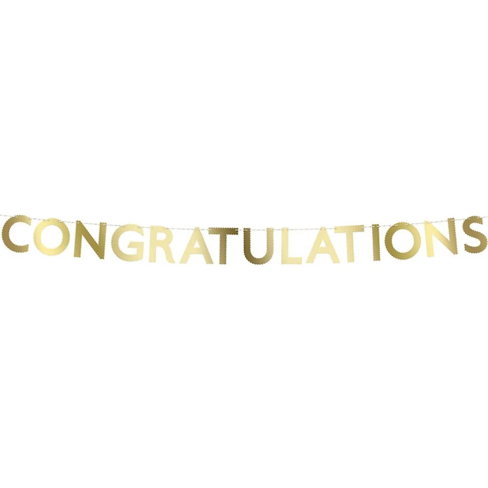 Online Meri Meri Gold Scallop Congratulations Garland