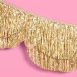 Online xo, Fetti Gold Scalloped Fringe Banner