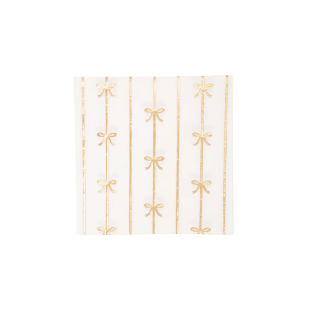 Outlet Bonjour Fete Gold Signature Bow Small Napkins