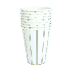 Clearance Bonjour Fete Gold Signature Stripe Cups