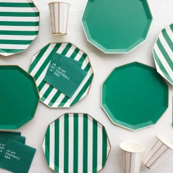 Clearance Bonjour Fete Gold Signature Stripe Cups