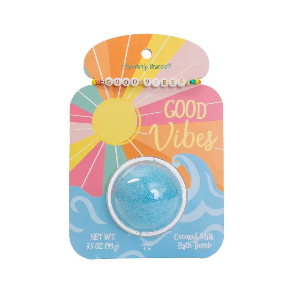 Online Cait + Co Good Vibes Friendship Bracelet Bath Bomb