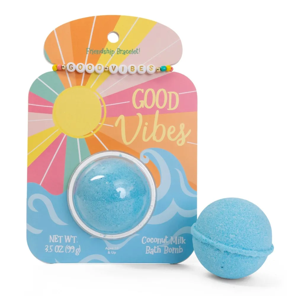 Online Cait + Co Good Vibes Friendship Bracelet Bath Bomb