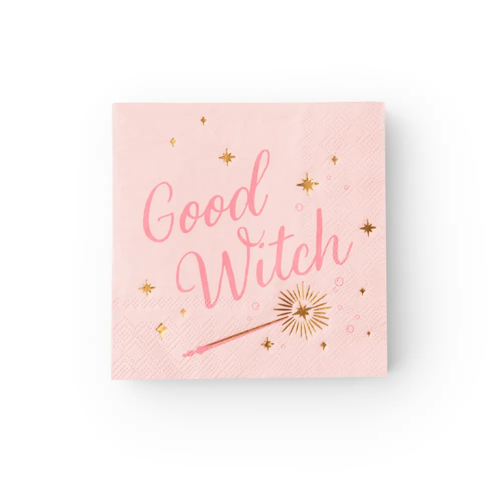Hot Bonjour Fete Good & Wicked Witch Cocktail Napkins