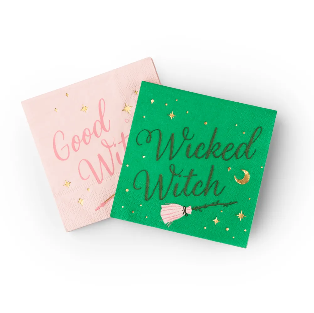Hot Bonjour Fete Good & Wicked Witch Cocktail Napkins