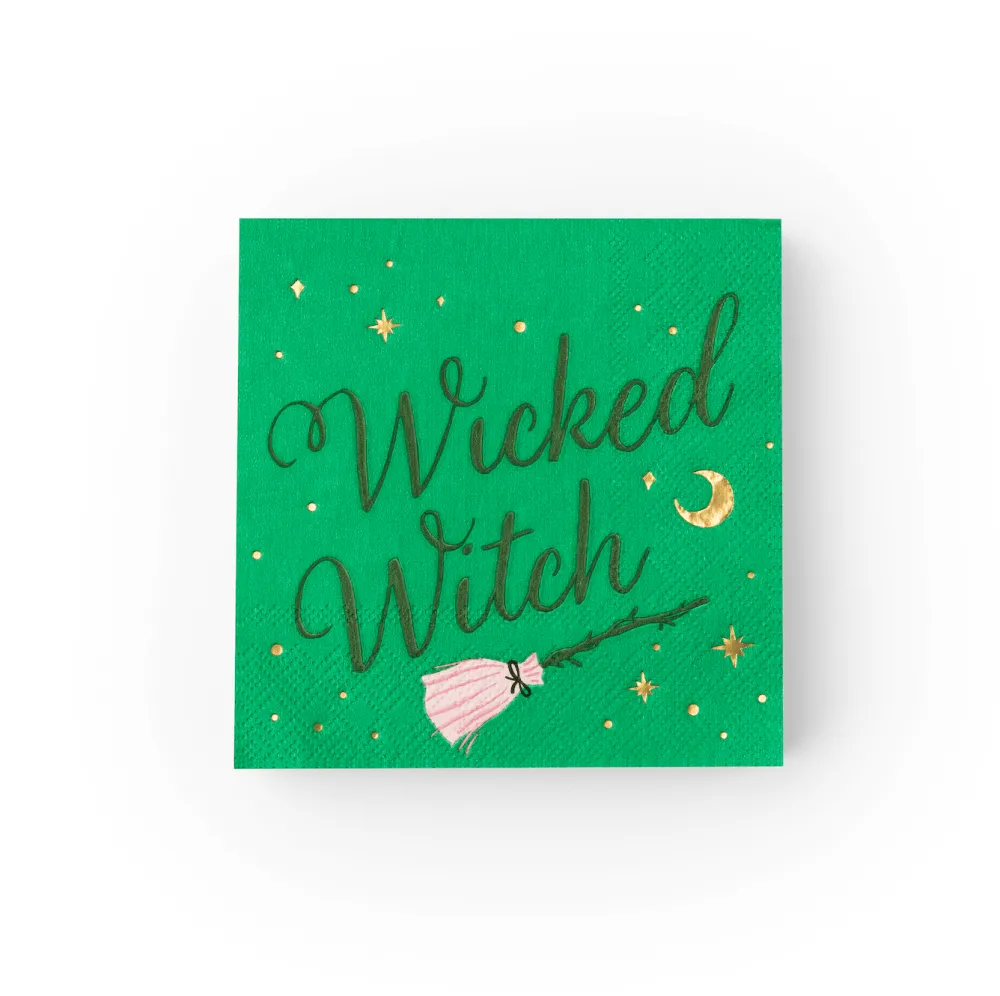 Hot Bonjour Fete Good & Wicked Witch Cocktail Napkins