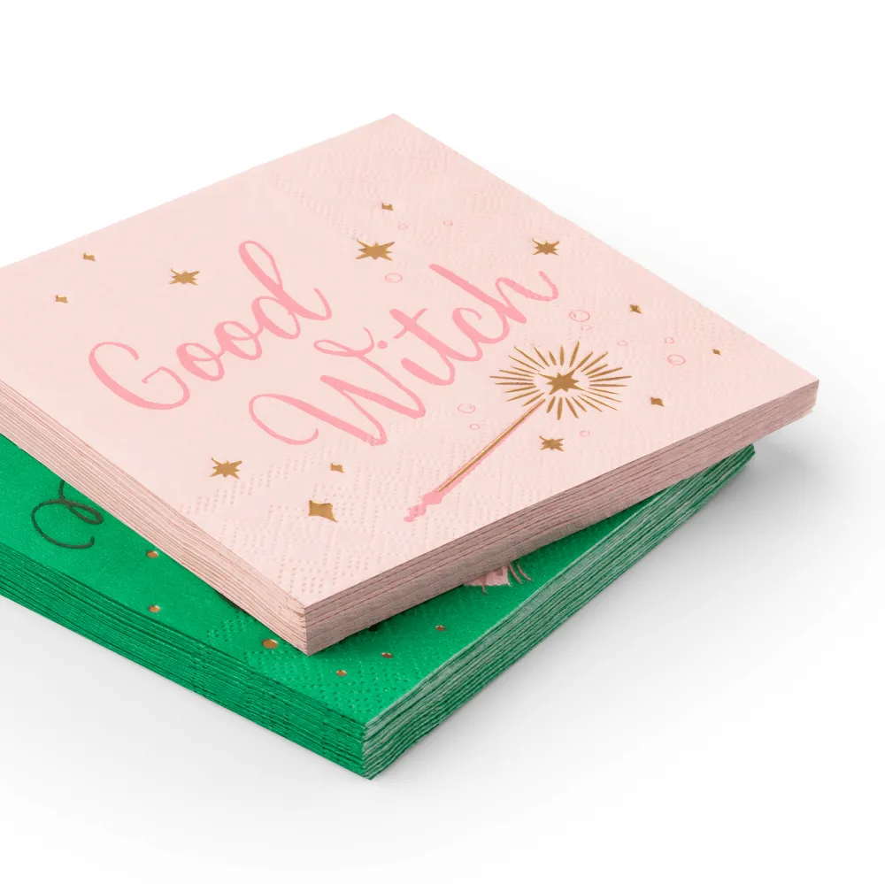 Hot Bonjour Fete Good & Wicked Witch Cocktail Napkins