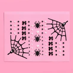 New xo, Fetti Gothic Halloween Face Gems - Pearl & Bow Set