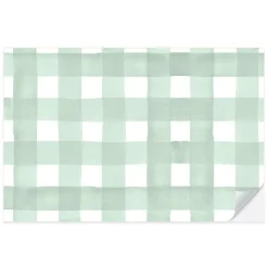 Hot Cami Monet Green Gingham Paper Placemats