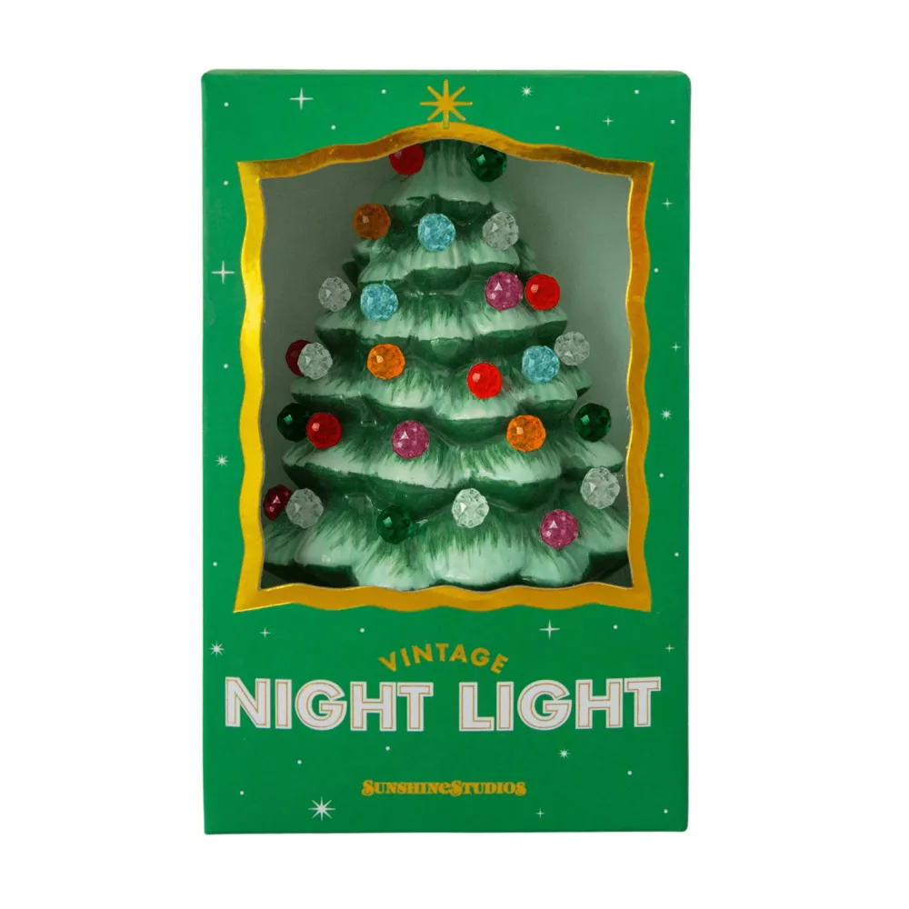 Online Sunshine Studios Green Vintage Christmas Tree Night Light