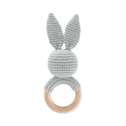 Online The Blueberry Hill Grey Bunny Baby Teether Toy