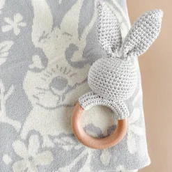Online The Blueberry Hill Grey Bunny Baby Teether Toy