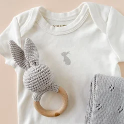 Online The Blueberry Hill Grey Bunny Baby Teether Toy