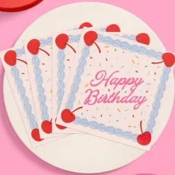 Hot xo, Fetti Happy Birthday Cake Napkins