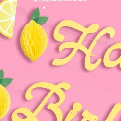 Hot xo, Fetti Happy Birthday Lemon Banner
