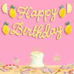 Hot xo, Fetti Happy Birthday Lemon Banner