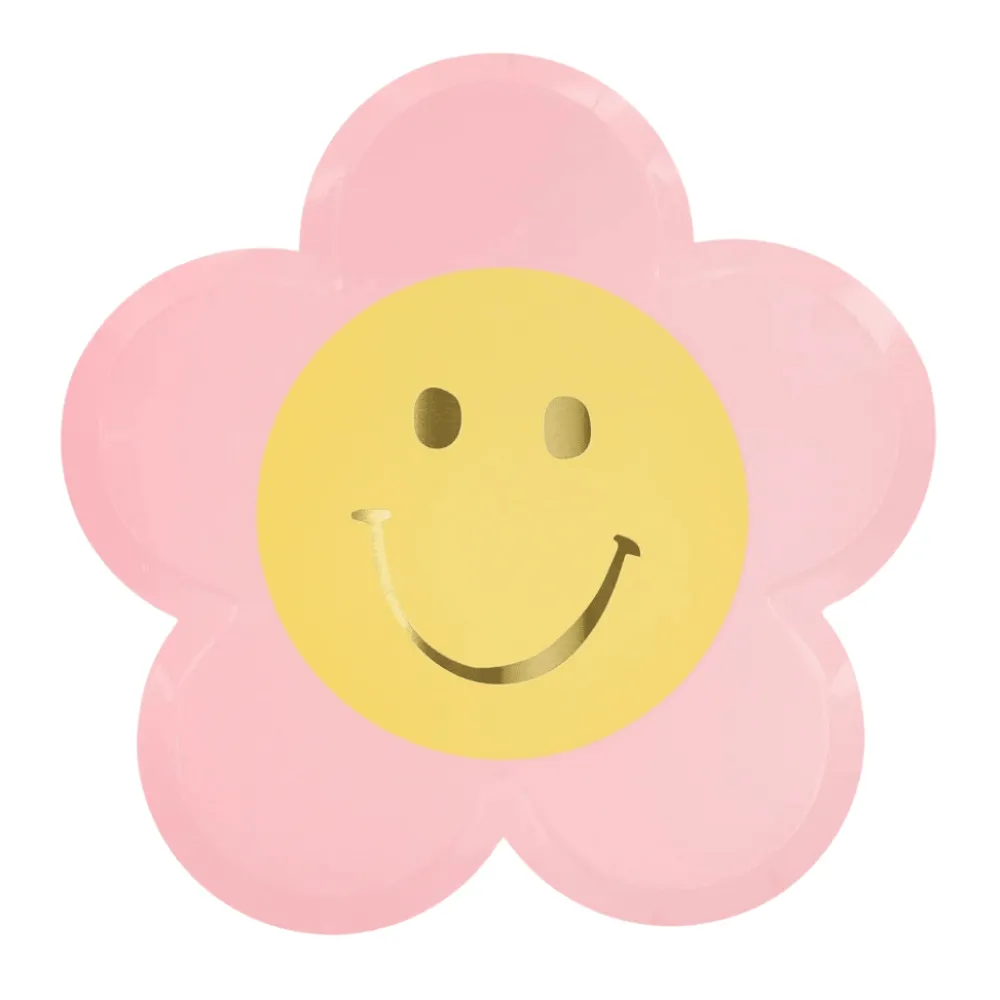 Discount Meri Meri Happy Face Flower Plates