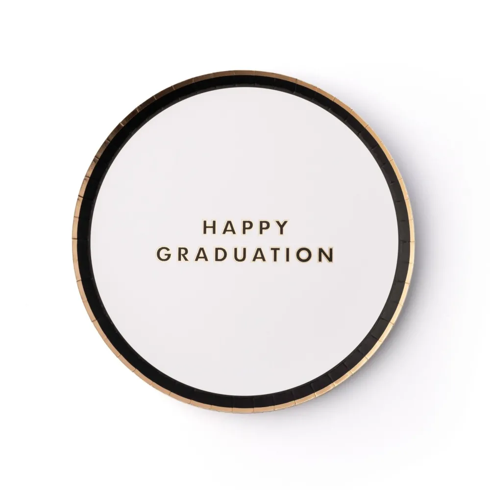 Clearance Bonjour Fete Happy Graduation Snack Plates