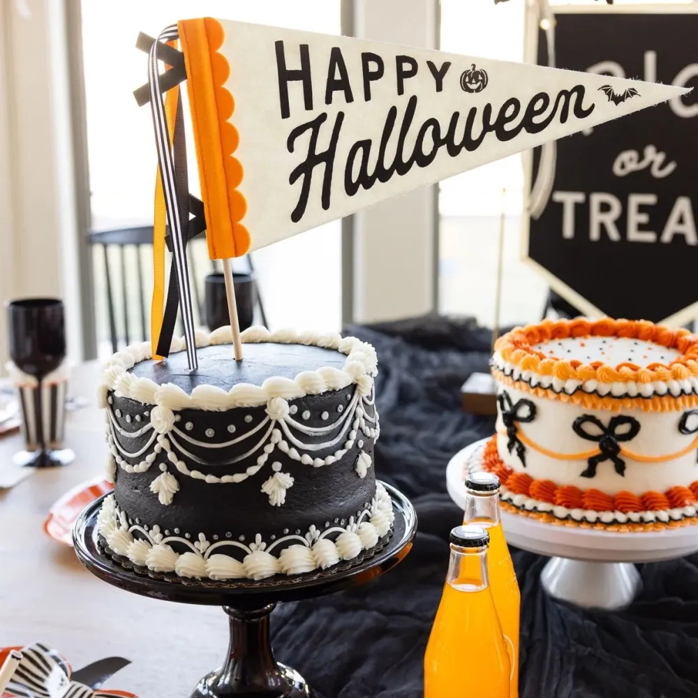 New My Mind’s Eye Happy Halloween Felt Pennant Flag