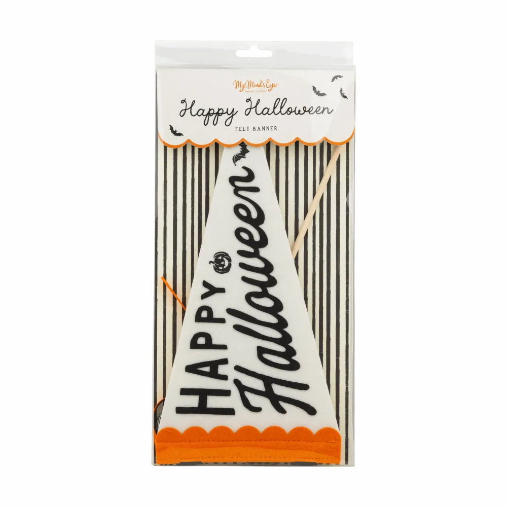 New My Mind’s Eye Happy Halloween Felt Pennant Flag