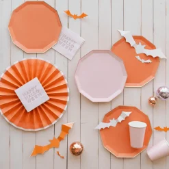Hot Bonjour Fete Happy Halloween Pink Cocktail Napkins