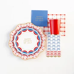 Bonjour Fete Happy 4th of July Cocktail Napkins