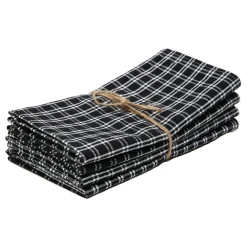 Hot Heather Taylor Home Harrison Plaid Black Napkins