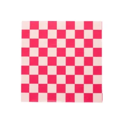Hot Bonjour Fete Haute Pink Checker Large Napkins