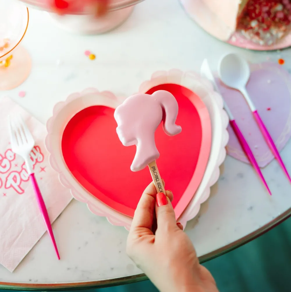 Best Bonjour Fete Haute Pink Heart Shaped Plates