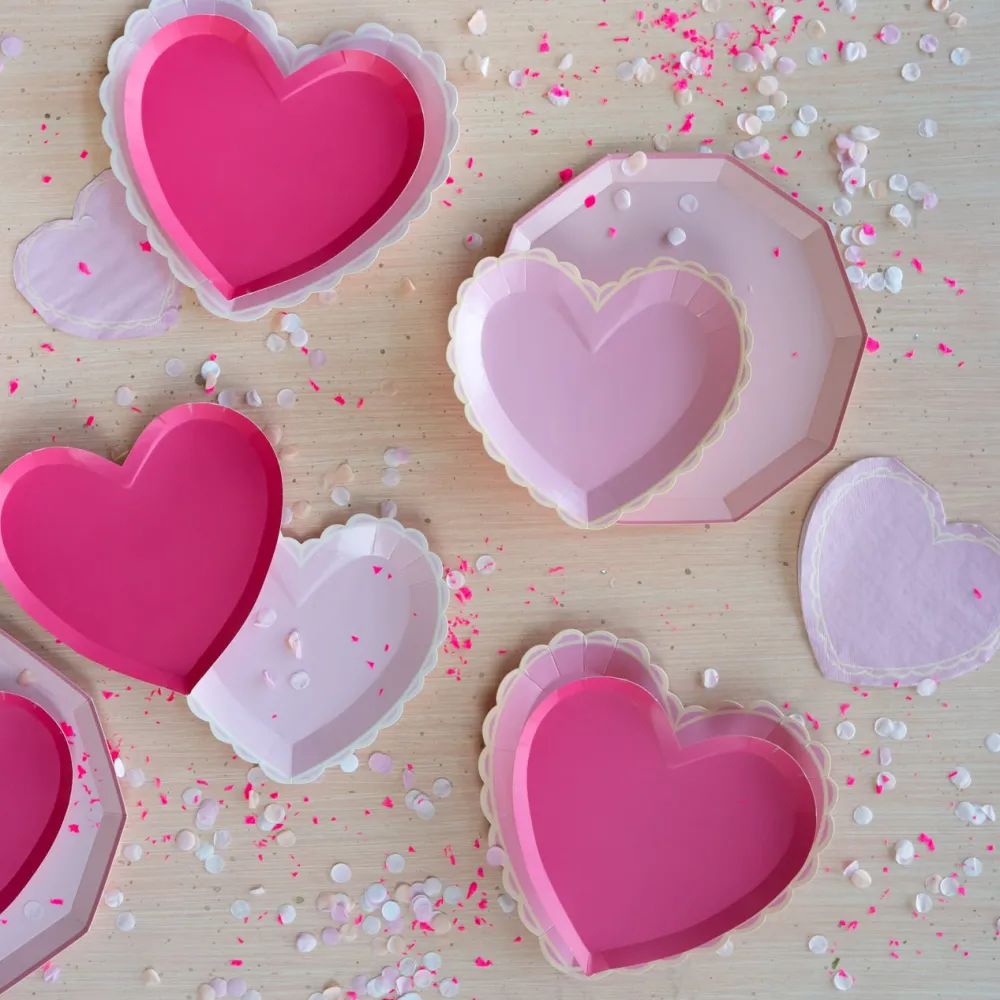 Best Bonjour Fete Haute Pink Heart Shaped Plates