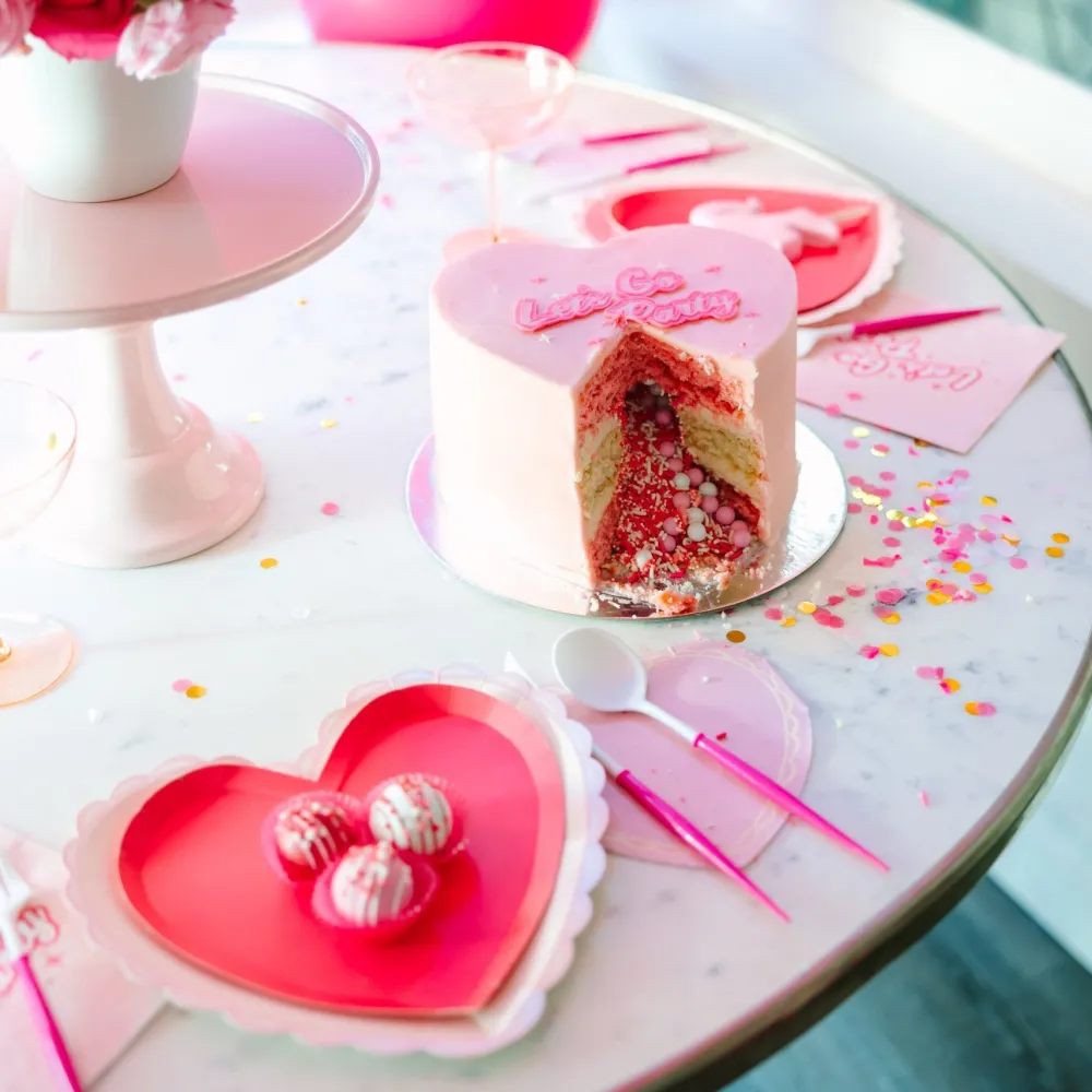 Best Bonjour Fete Haute Pink Heart Shaped Plates