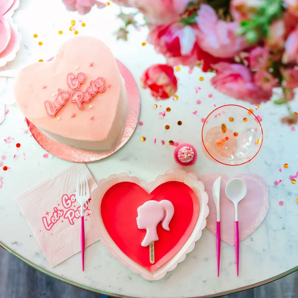 Best Bonjour Fete Haute Pink Heart Shaped Plates