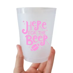 Sale Stephanie Tara Stationery Here for the Beer Football Frosted Cups