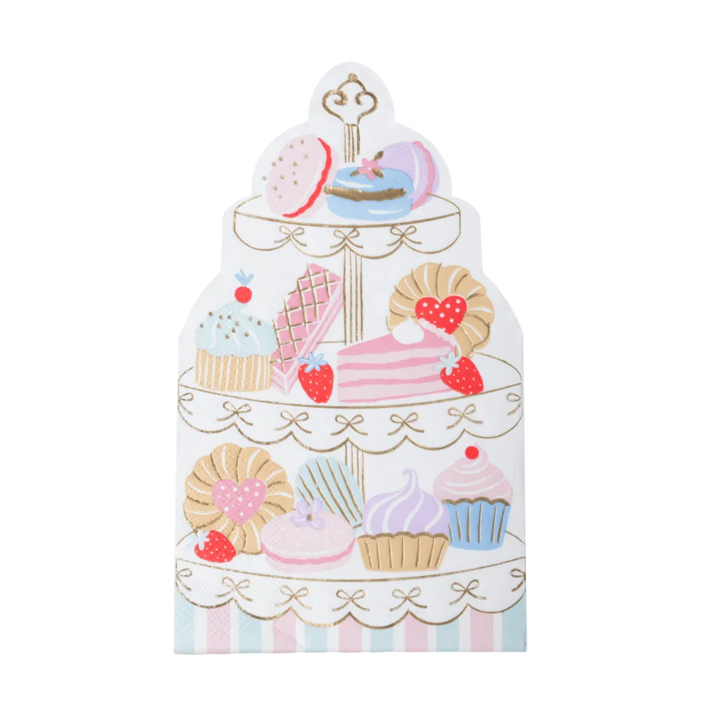 Clearance Bonjour Fete High Tea Patisserie Tower Large Napkins