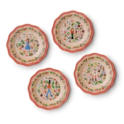 Online Rifle Paper Co Holly Jolly Nutcracker Melamine Assorted Dessert Plates