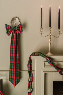 Clearance Heather Taylor Home Holly Plaid Fabric Bow