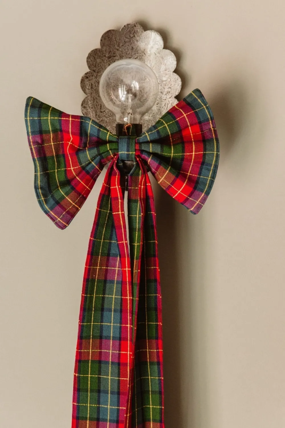 Clearance Heather Taylor Home Holly Plaid Fabric Bow