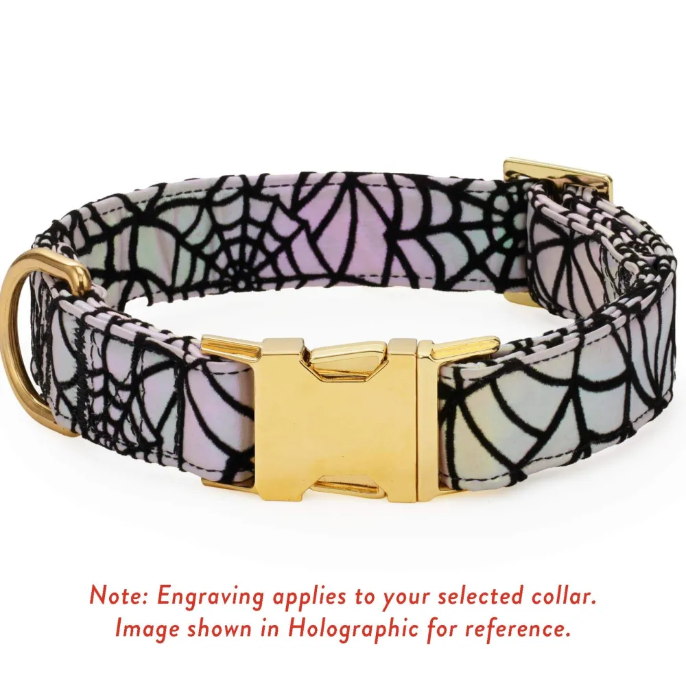 Discount The Foggy Dog Holographic Spiderweb Bow Tie Collar