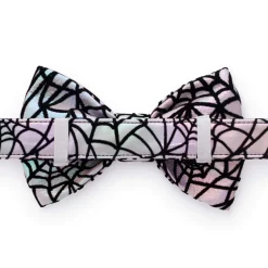 The Foggy Dog Holographic Spiderweb Dog Bow Tie