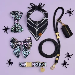 The Foggy Dog Holographic Spiderweb Dog Bow Tie