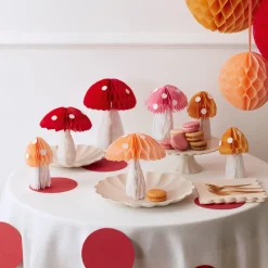 Meri Meri Honeycomb Toadstool Decorations