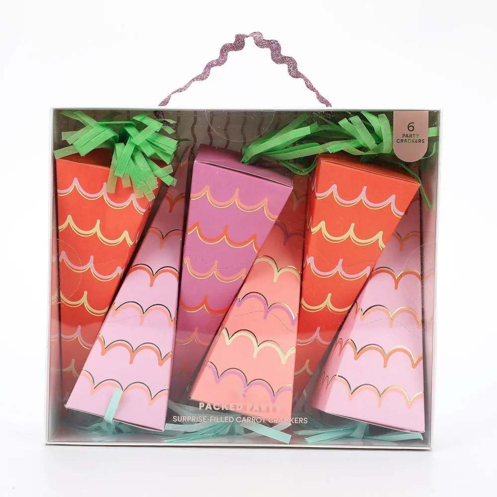 Online Packed Party Hop & Pop Carrot Party Crackers (6 ct)