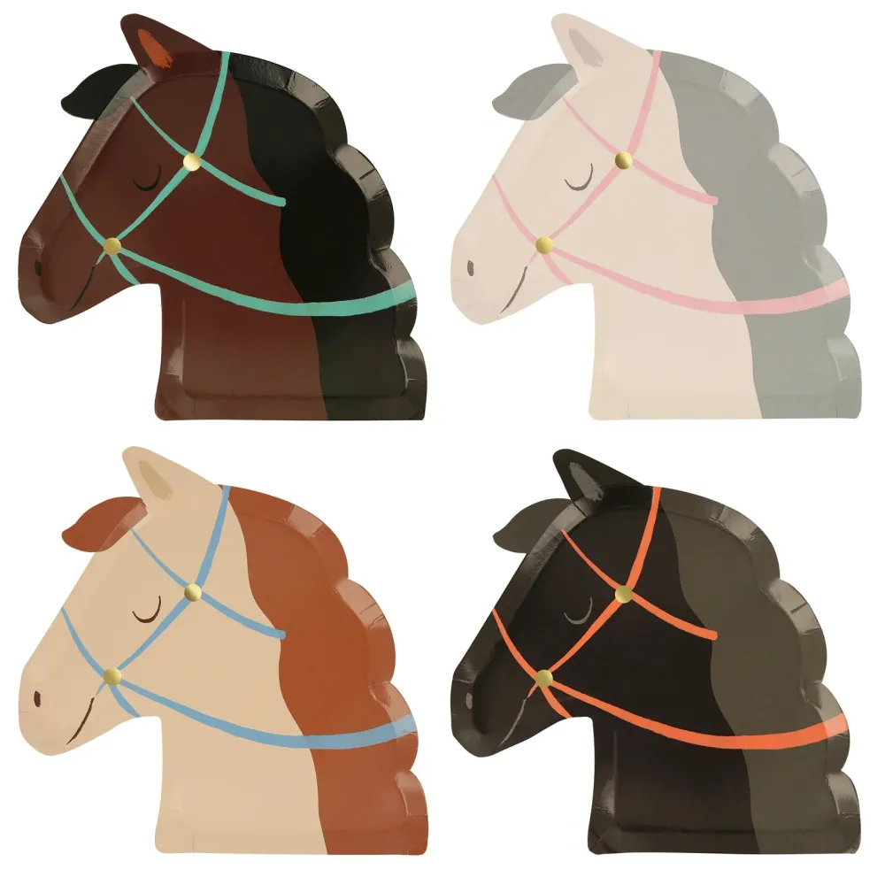 New Meri Meri Horse Shaped Plates