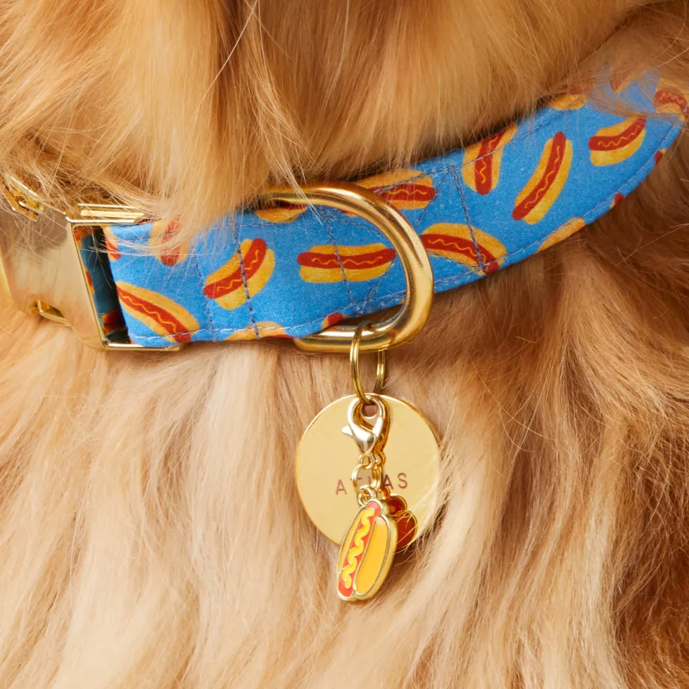 The Foggy Dog Hot Dog Collar Charm