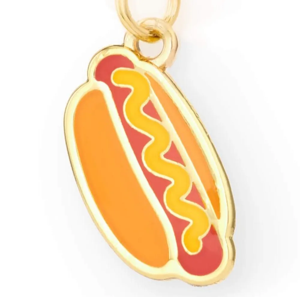 The Foggy Dog Hot Dog Collar Charm