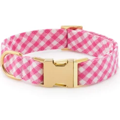 Outlet The Foggy Dog Hot Pink Gingham Dog Collar