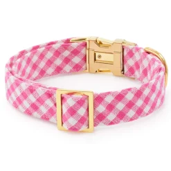 Outlet The Foggy Dog Hot Pink Gingham Dog Collar