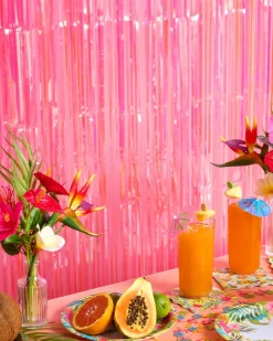 Best xo, Fetti Hot Pink Iridescent Fringe Curtain Backdrop