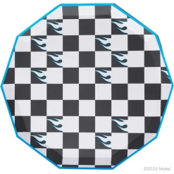 Outlet Bonjour Fete Hot Wheels™ X Black Checker Large Plates