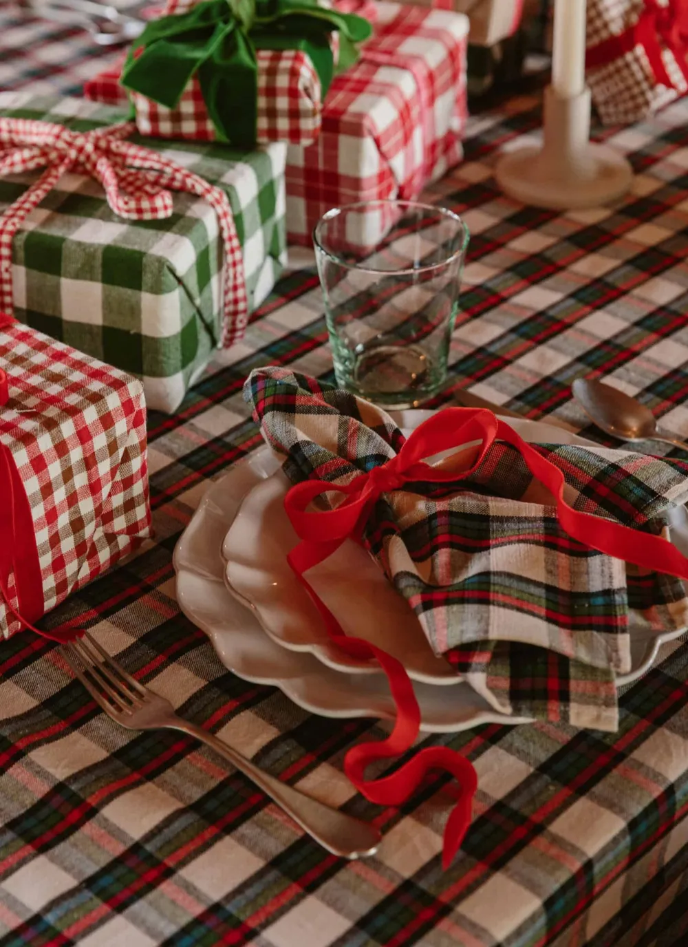 Clearance Heather Taylor Home Idyllwild Plaid Tablecloth